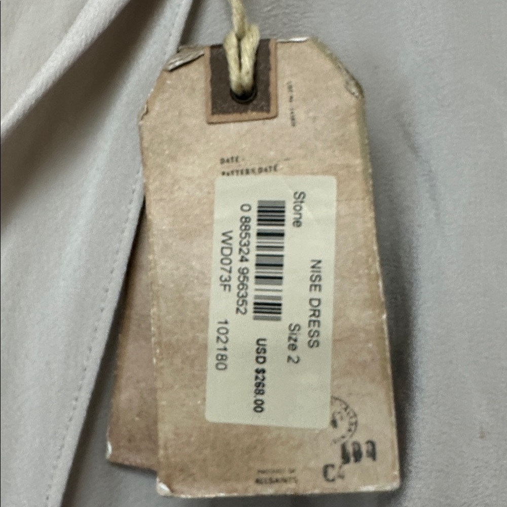 All Saints NWT 100% Silk Sleeveless mini Dress size XS - Picture 5 of 5
